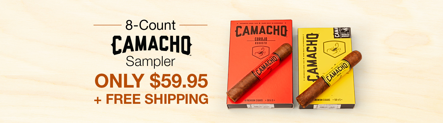 8-Count Camacho Sampler Only $59.95 + free shipping!