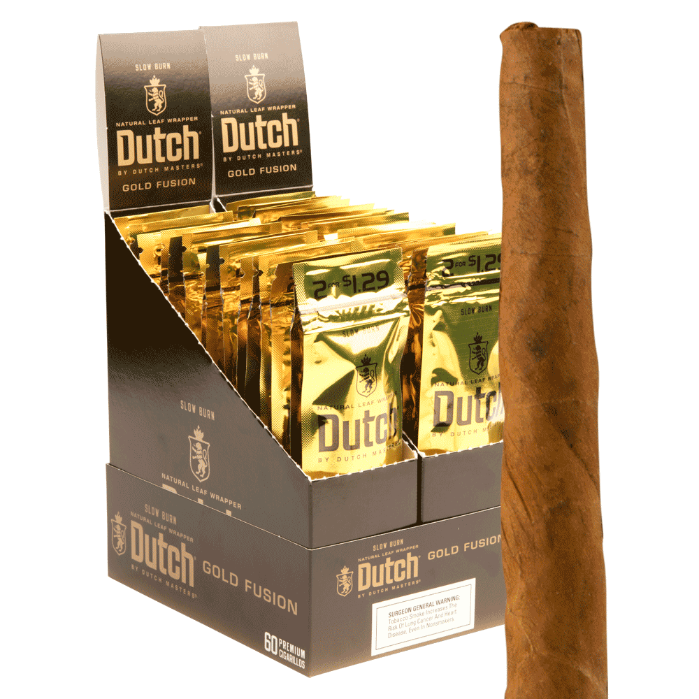 dutches tobacco Dutch Masters Gold Fusion Natural Tobacco Leaf Box of 20 dutches tobacco Dutch Masters Gold Fusion Natural Tobacco Leaf Box of 20