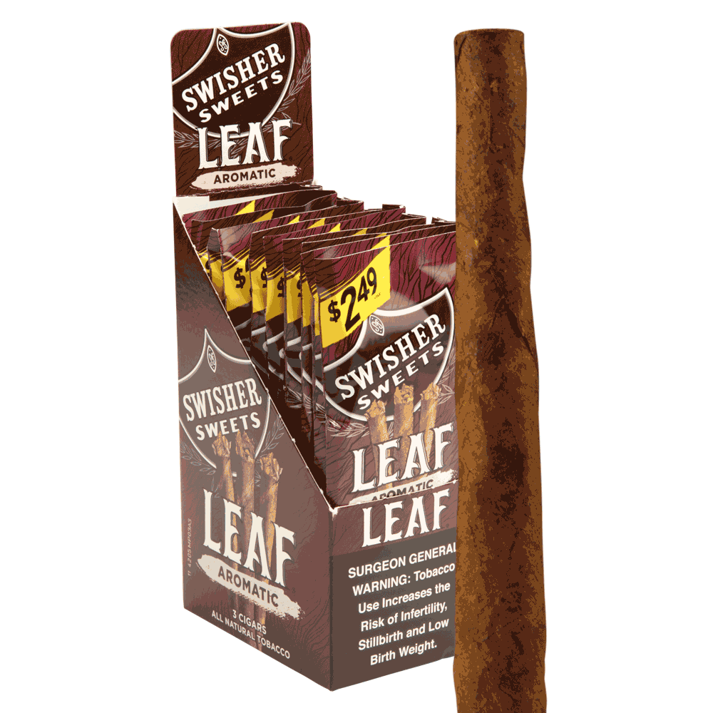 do swisher sweets have tobacco Swisher Sweets Leaf Aromatic Connecticut Broadleaf Box of 20