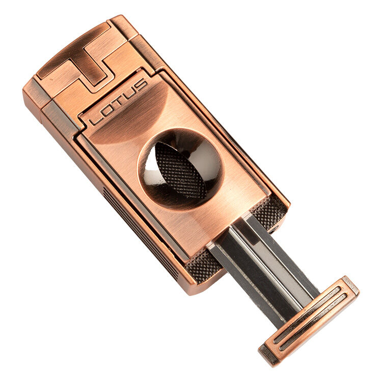 Duke Lighter w/ Copper Serrated V-Cut, , cigars