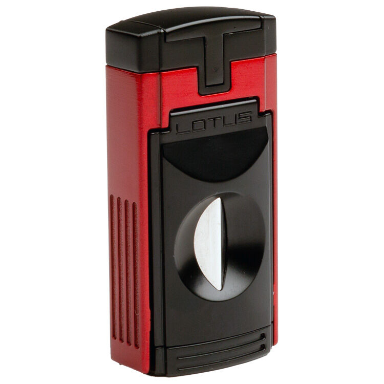 Duke Red & Black Lighter With Serrated V-Cut, , cigars