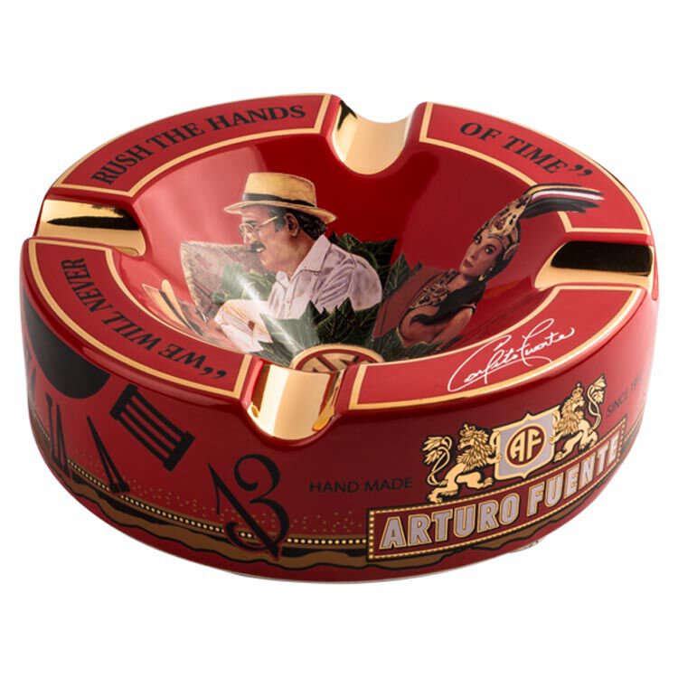 Cigar Ashtrays Hands of Time Red Ceramic