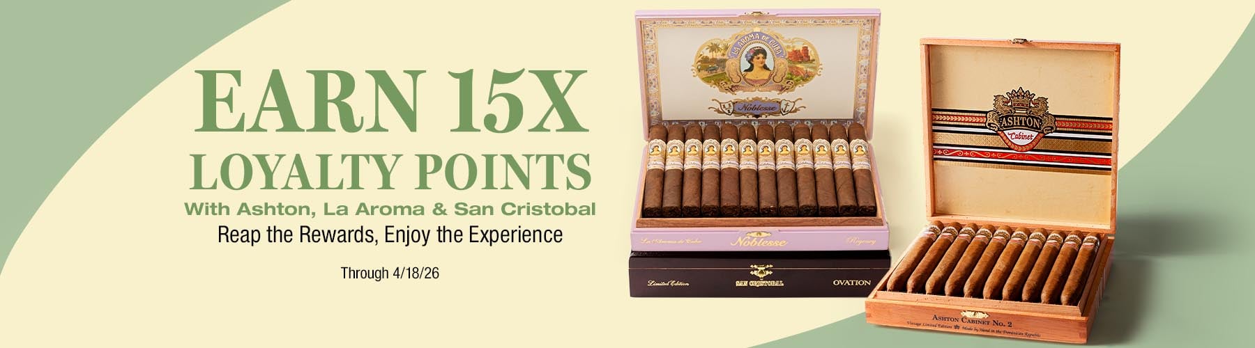 Ashton, LADC, San Cristobal 15X Loyalty Points