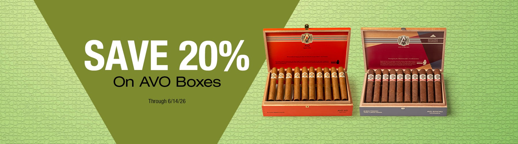 AVO boxes 20% off