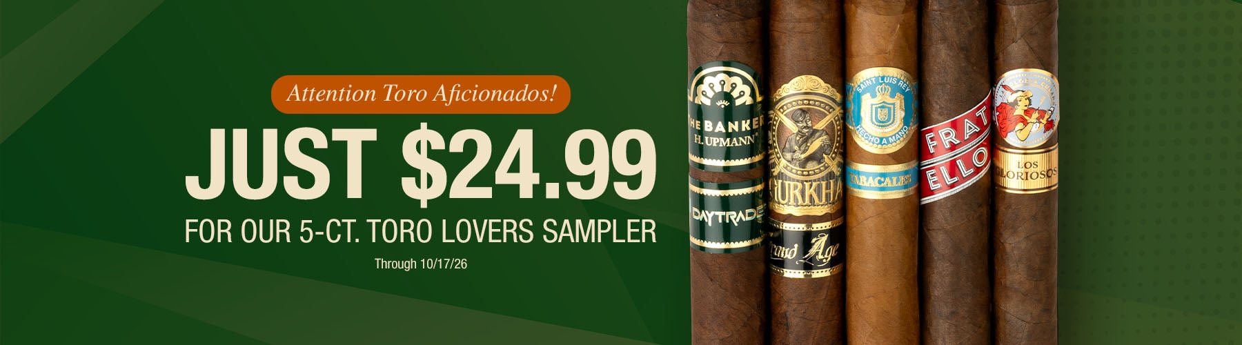 Toro Lovers 5CT Sampler - $24.99