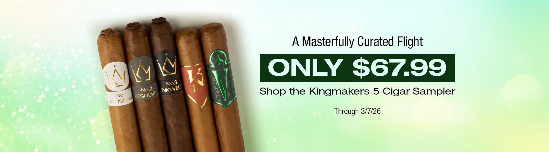 Kingmakers 5 Cigar Sampler - $67.99