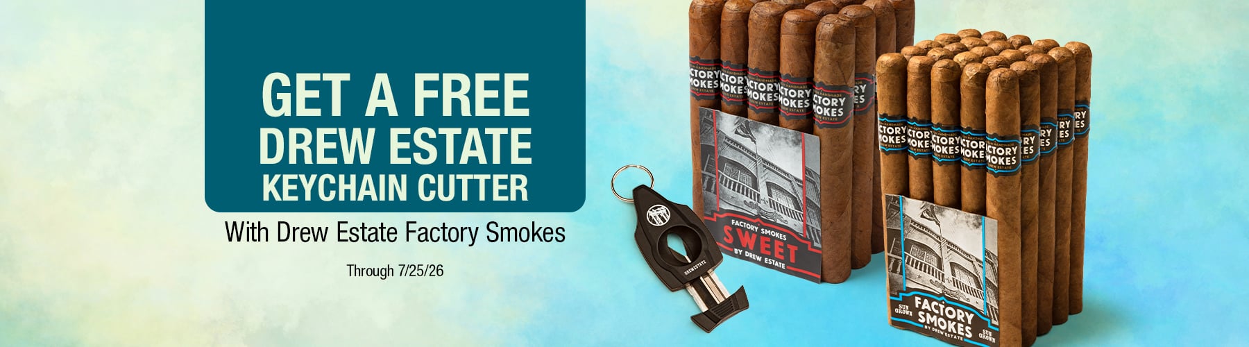 Drew Estate Factory Smokes - free DE Keychain cutter