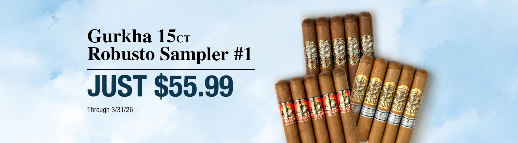 Gurkha 15CT Robusto Sampler #1 - $55.99