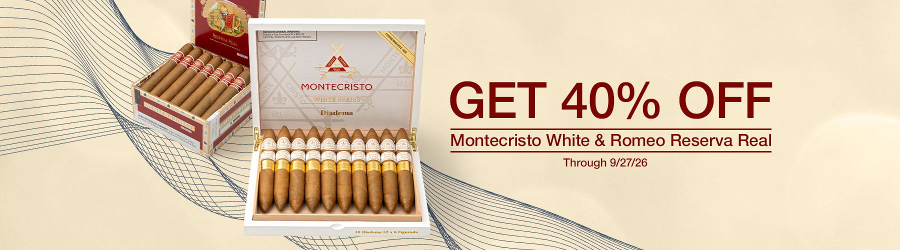 40% off Monte White & Romeo Real