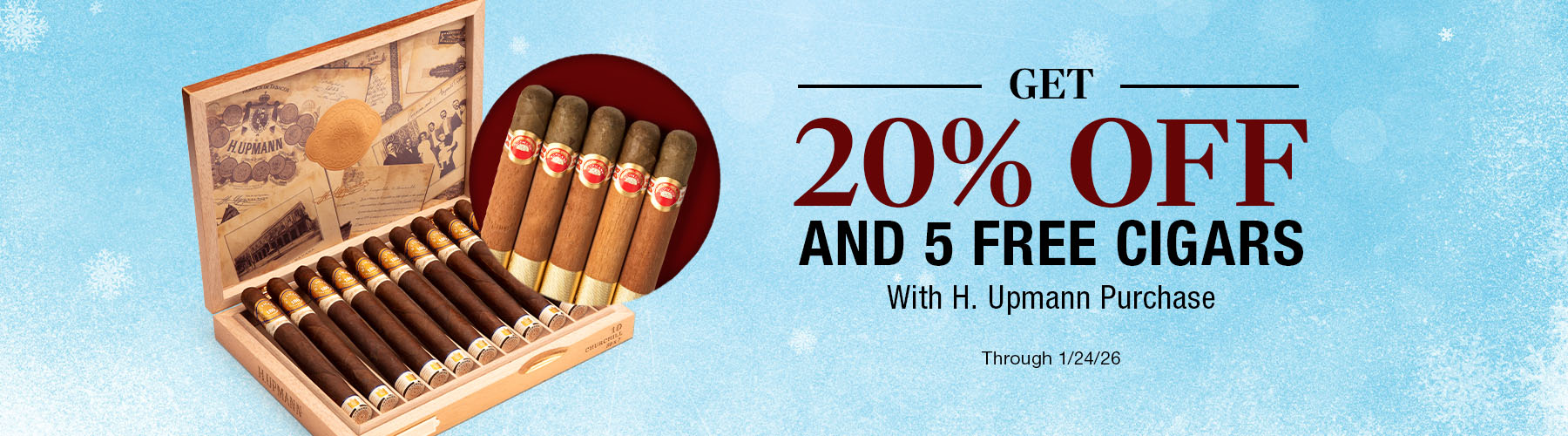 H. Upmann - 20% off + 5 free cigars