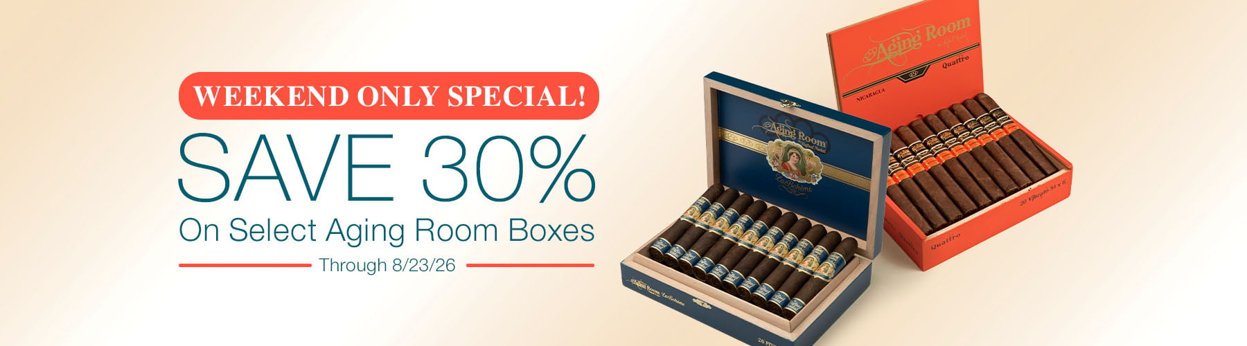 Aging Room Boxes 30% Off