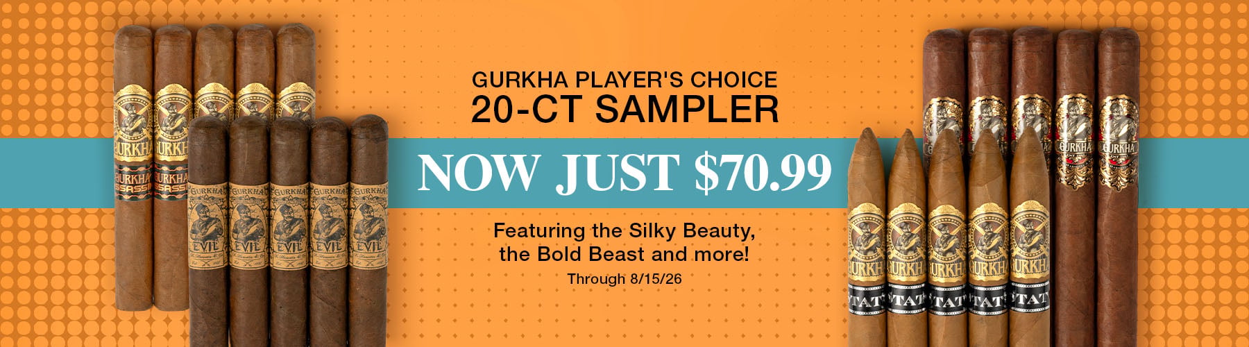 Gurkha Players Choice 20ct Sampler - $70.99