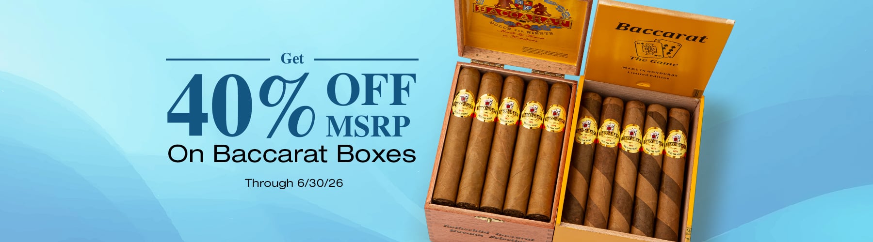 Baccarat 40% off MSRP
