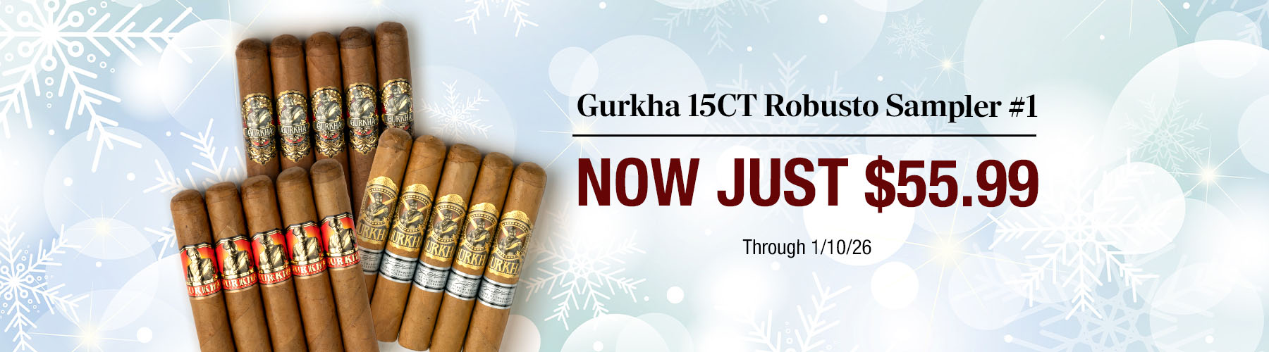 Gurkha 15CT Robusto Sampler #1 - $55.99