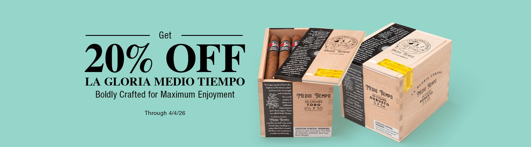 La Gloria Medio Tiempo 20% off