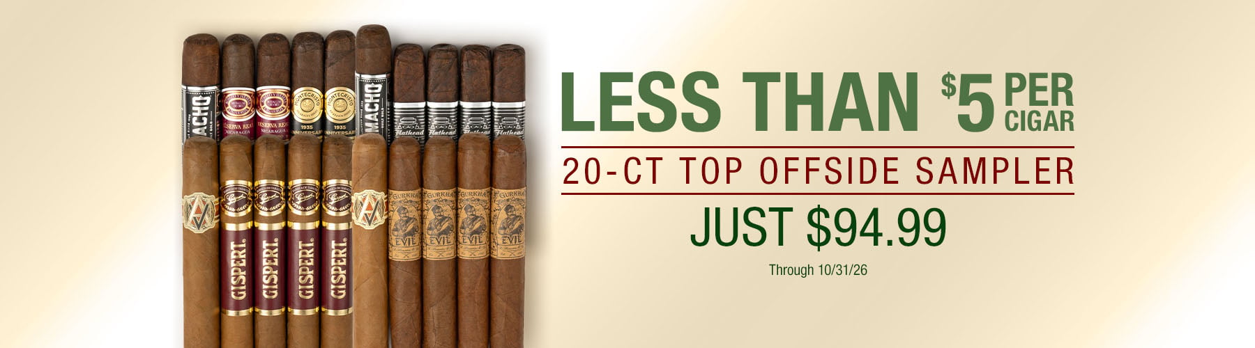 20ct Top Offside Sampler - $94.99