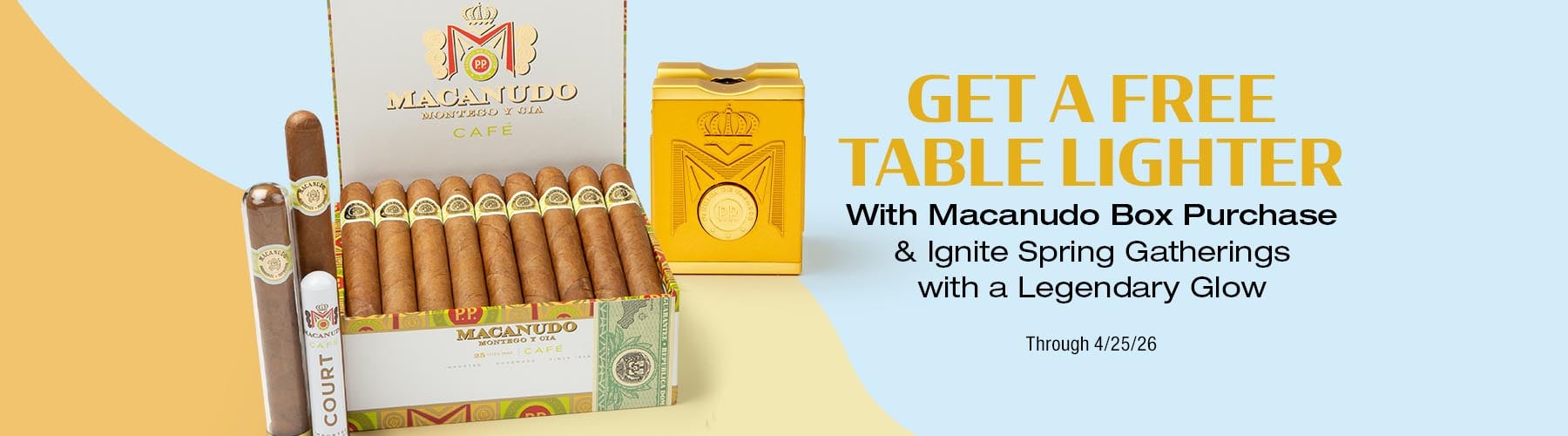 Buy a Box of Macanudo, Receive a Free Macanudo Table Lighter