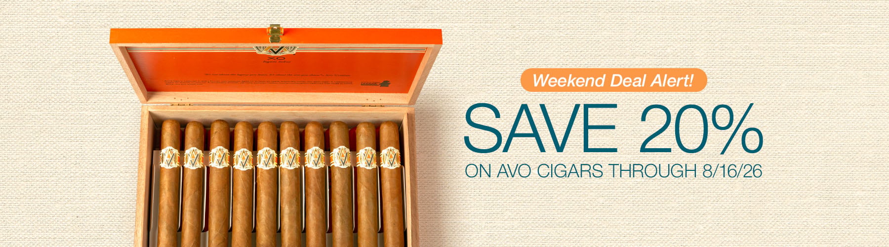 AVO boxes 20% off