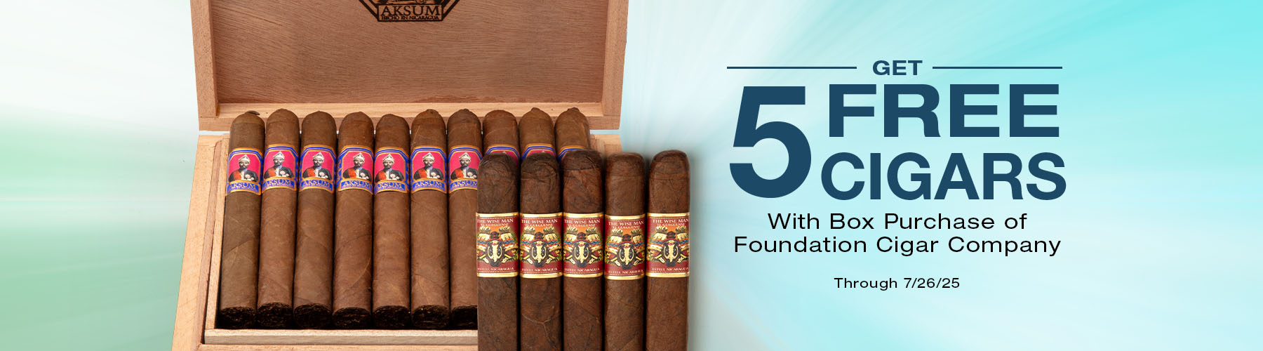 Buy a box of Foundation, receive 5 free cigars