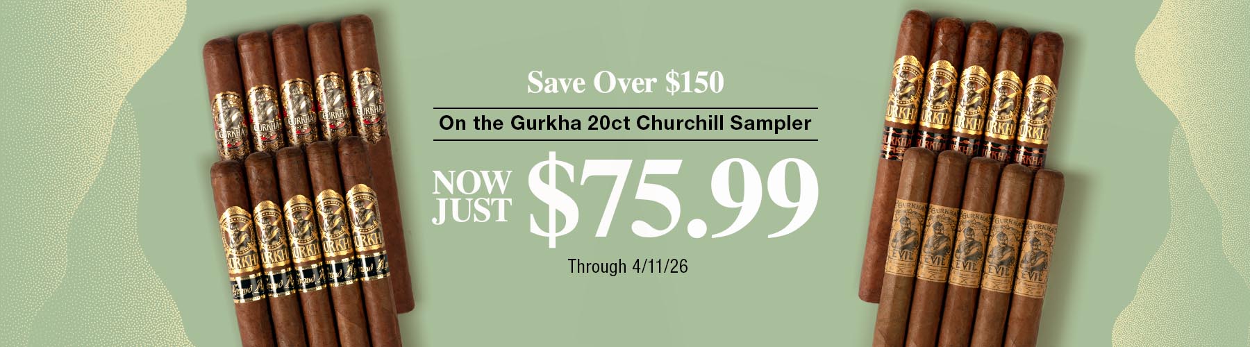 Gurkha 20ct Churchill Sampler - $75.99