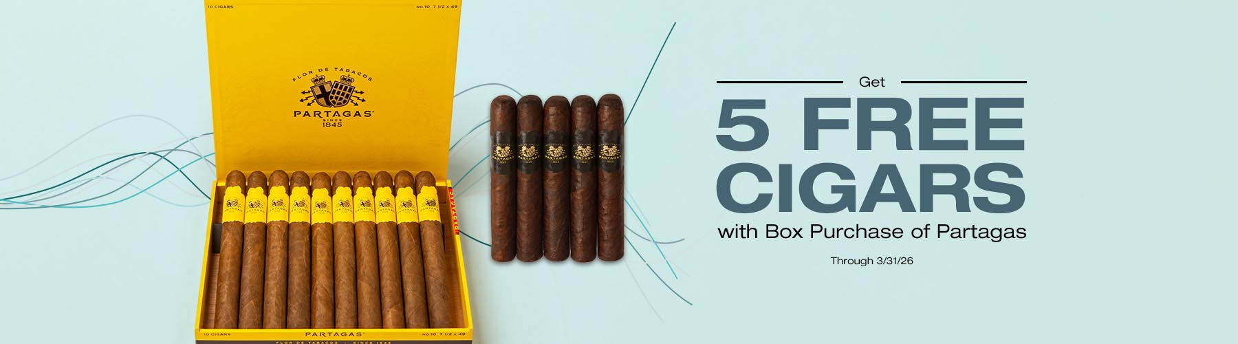 Buy a box of Partagas receive 5 free cigars