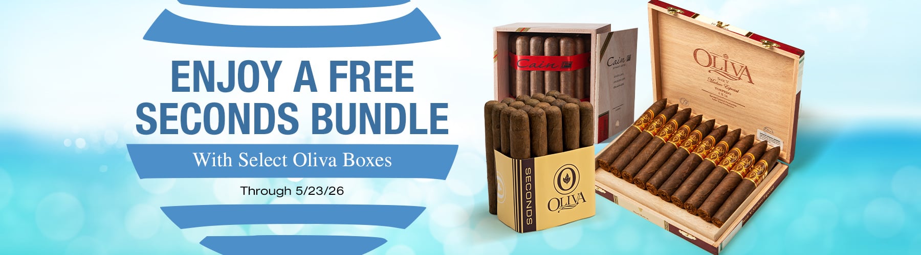Buy a box of Oliva, receive a free Seconds bundle