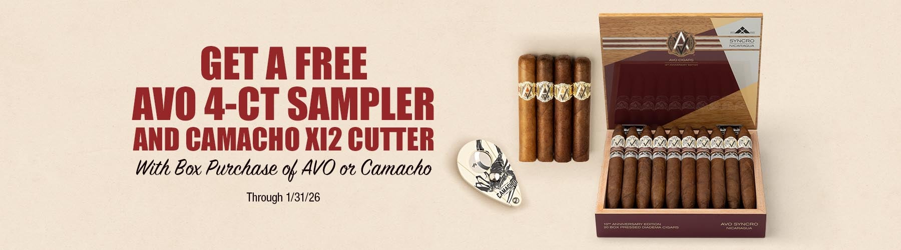 Avo, Camacho - free pack + cutter