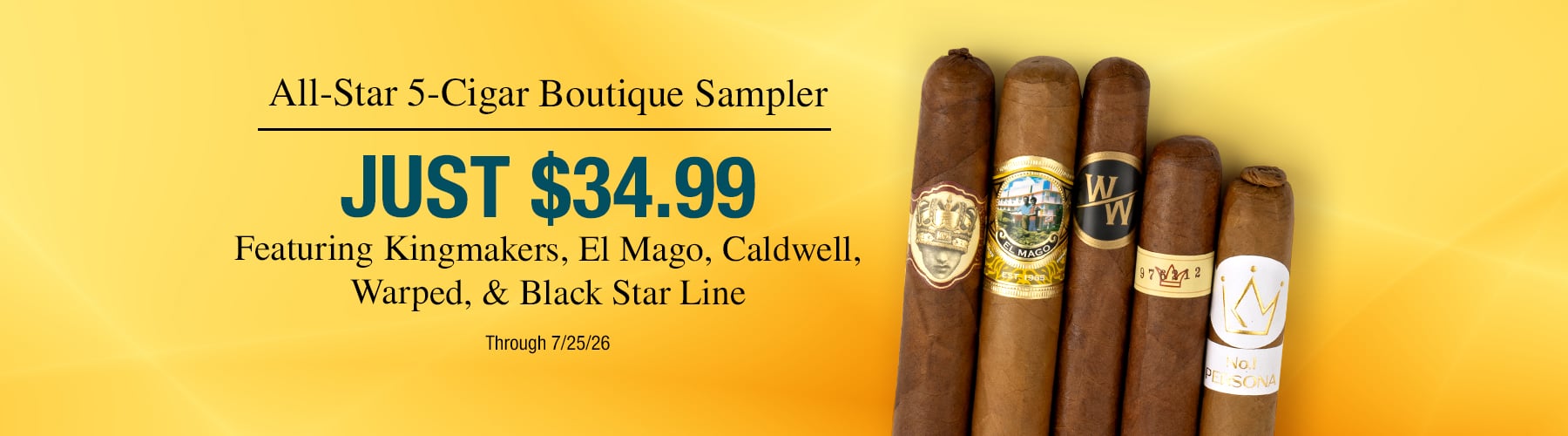 All-Star Boutique 5 cigar sampler - $34.99