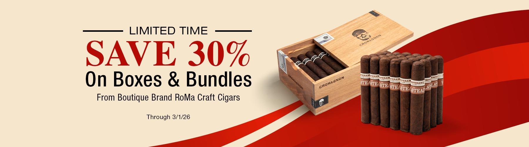 30% off Roma Craft boxes & bundles