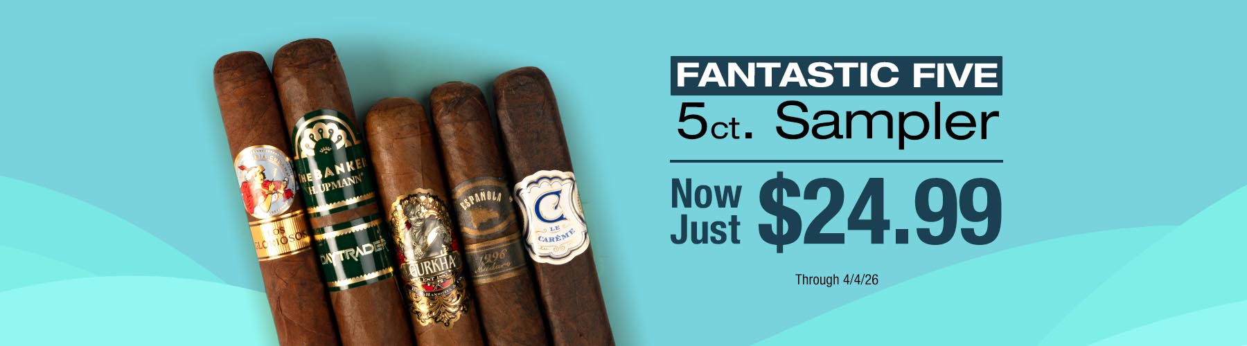 Fantastic 5 Cigar Sampler - $24.99
