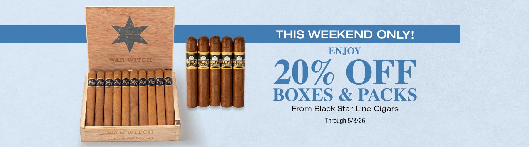Black Star Line Boxes & Packs 20% off