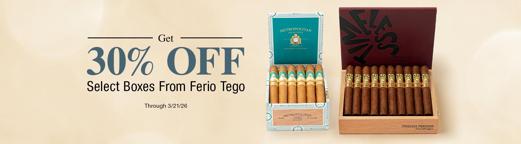 30% off Ferio Tego