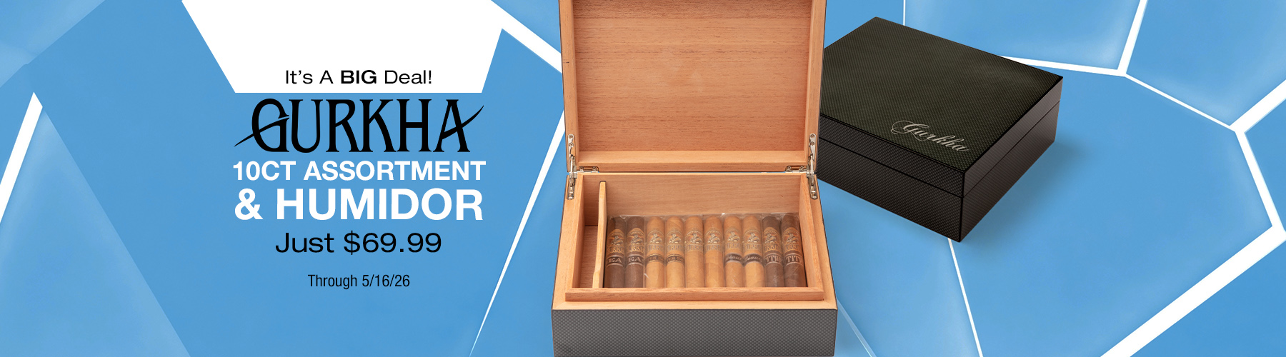 Gurkha 10ct Assortment with Humidor - $69.99