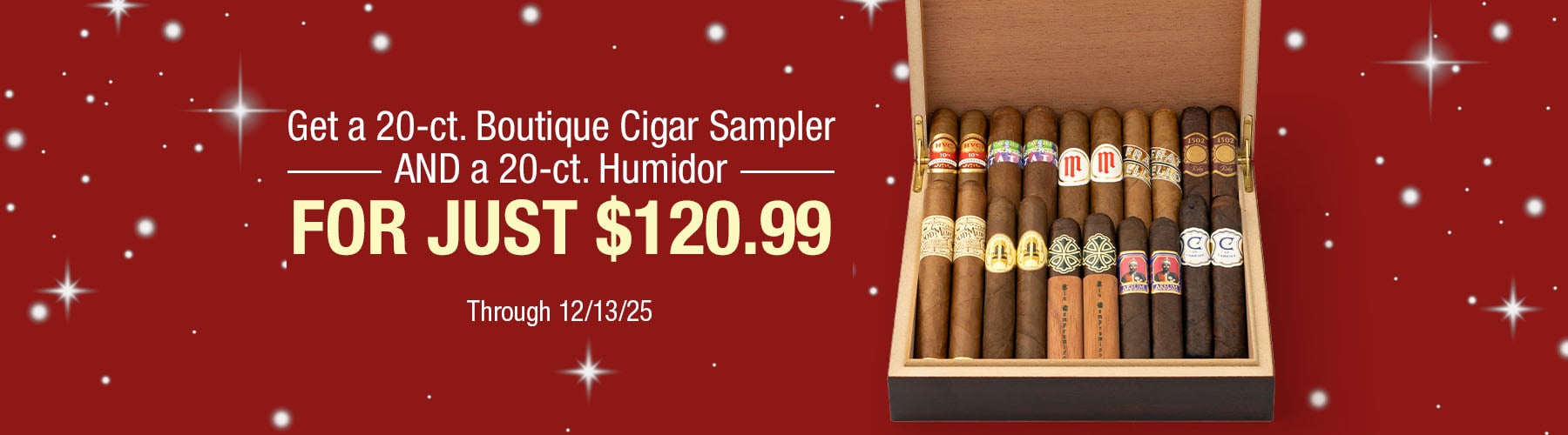Boutique Tasting 20CT Sampler with 20CT Humidor $120.99