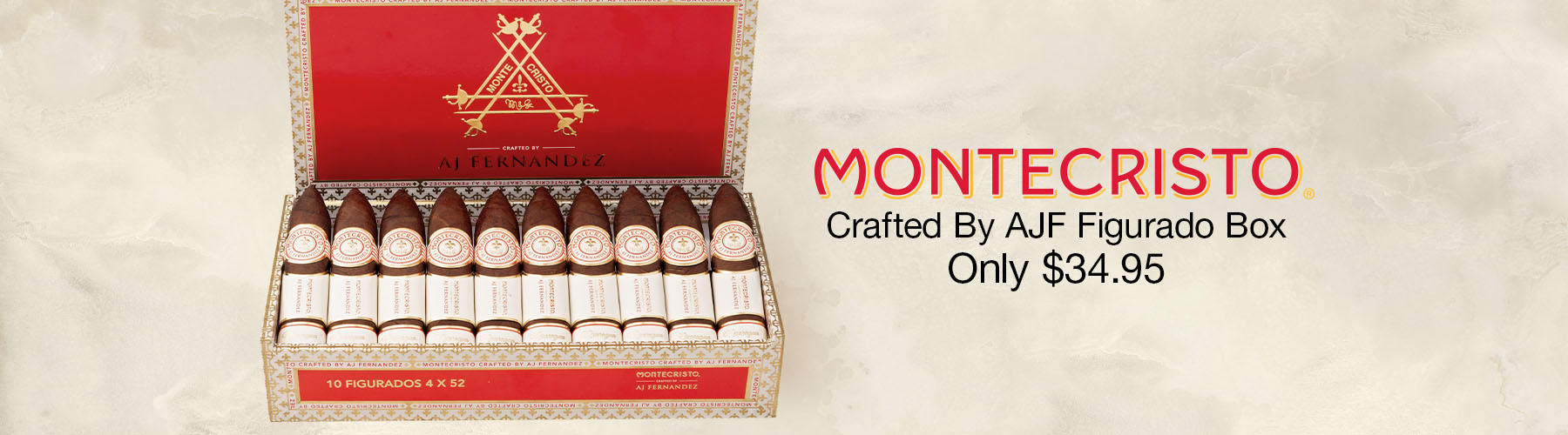 Montecristo Crafted by AJF Figurado Box 
Only $39.95