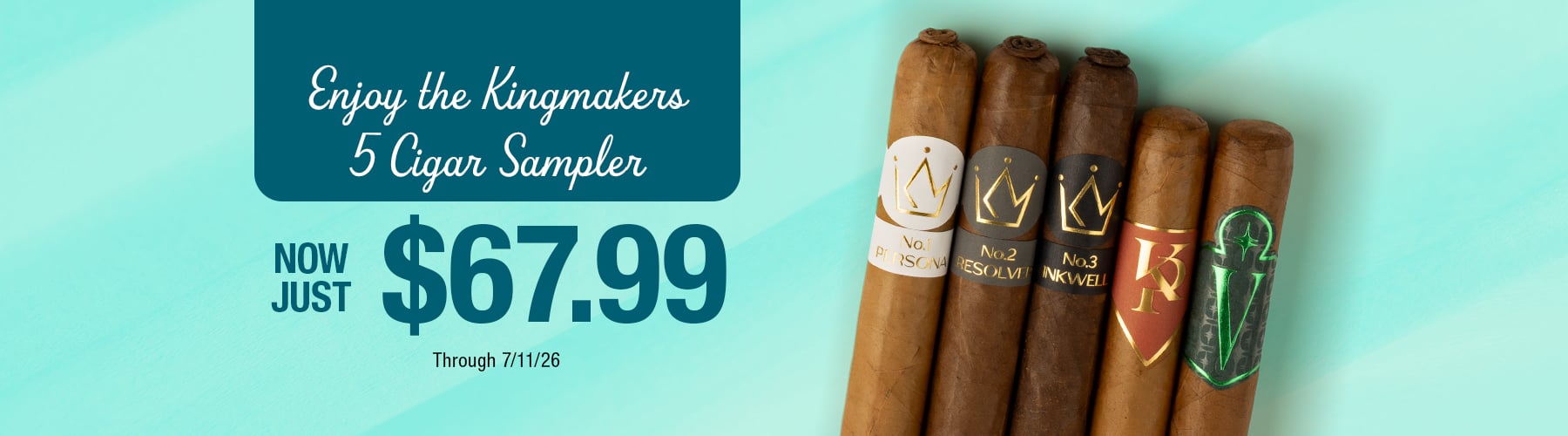 Kingmakers 5 Cigar Sampler - 67.99