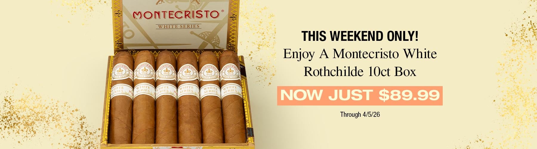 Montecristo White Rothchilde 10ct Box - Only $89.99
