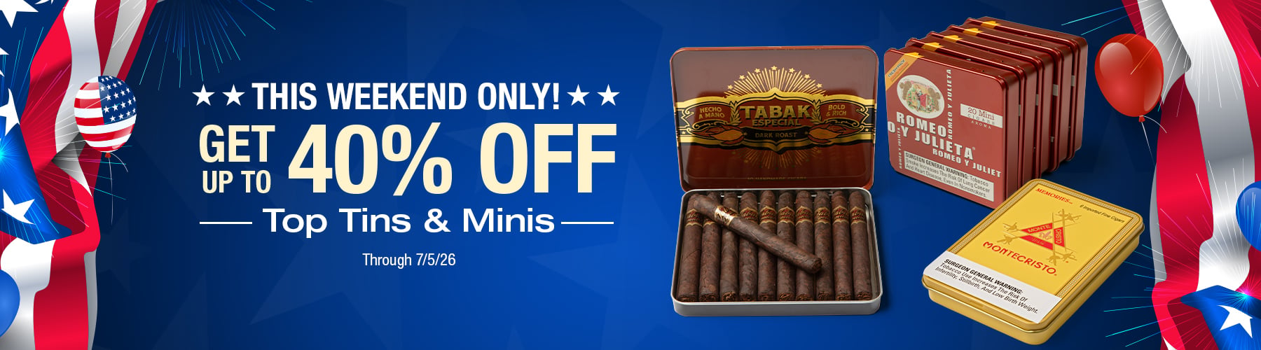 Tins & Minis Savings - Up to 40% off