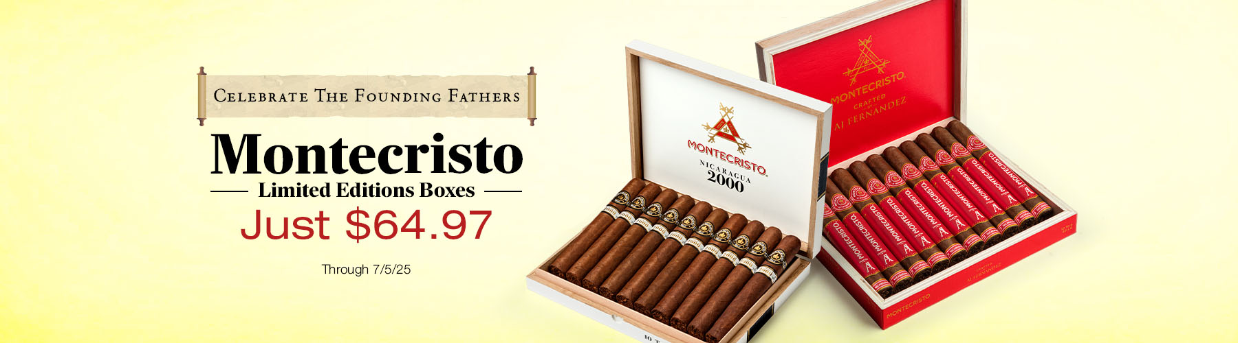 Founding Fathers Deal Montecristo Limited Editions - Only $64.97