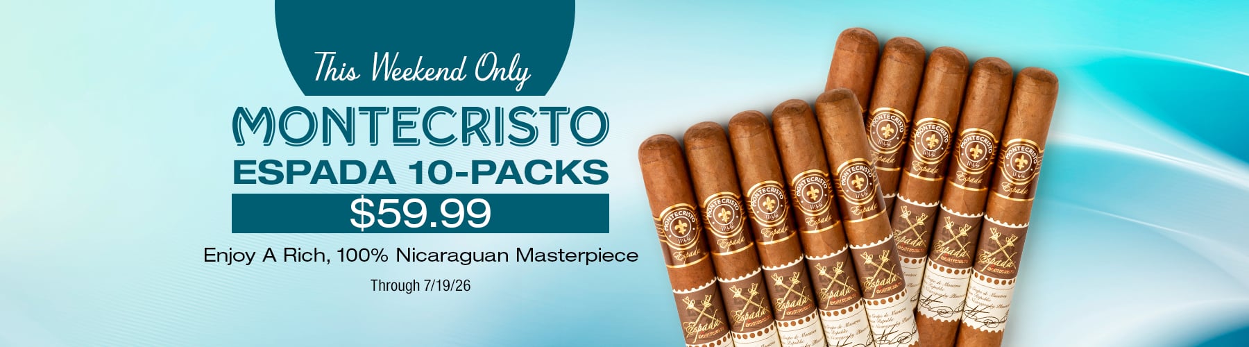 Montecristo Espada 10-packs - Only $59.99