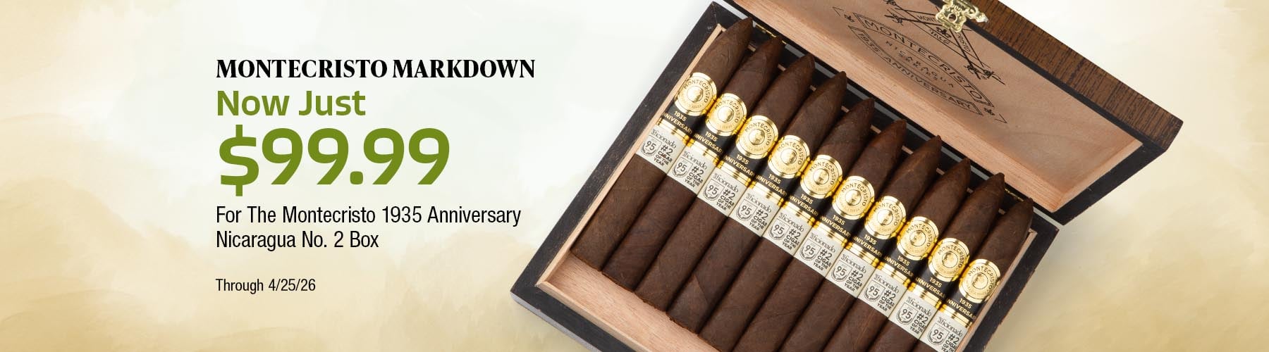 Montecristo 1935 Anniversary Nicaragua No. 2 - $99.99