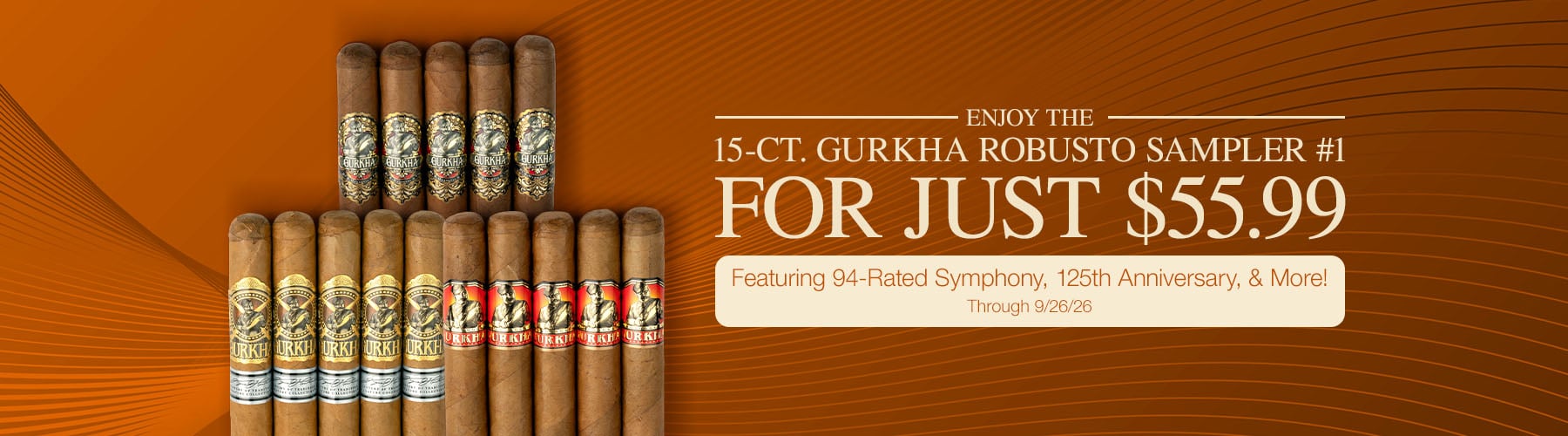 Gurkha 15CT Robusto Sampler #1 - $55.99