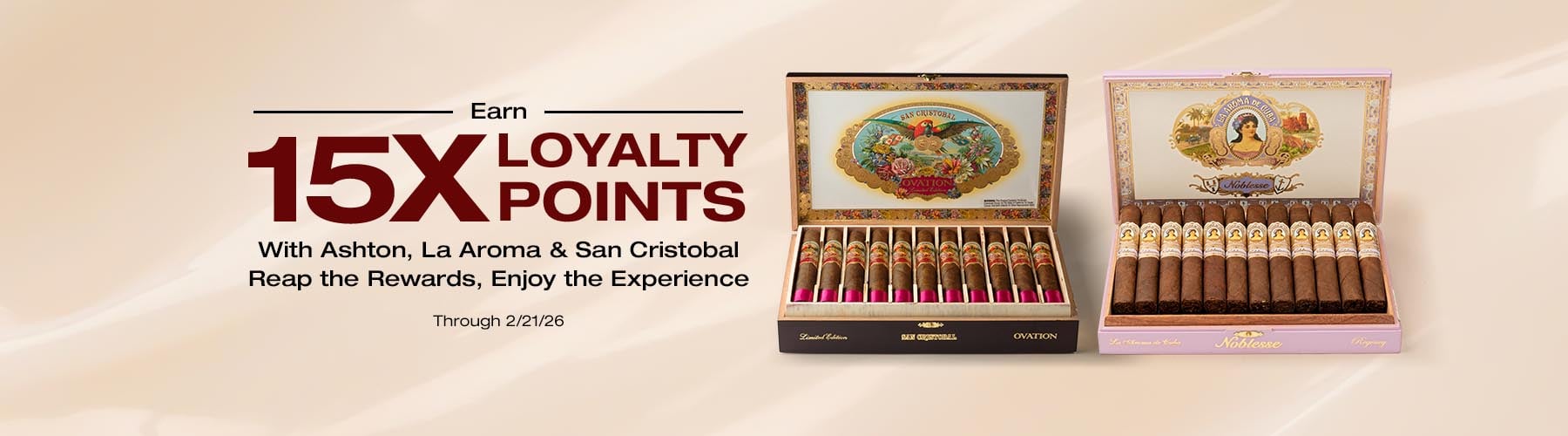 Ashton, LADC, San Cristobal 15X Loyalty Points