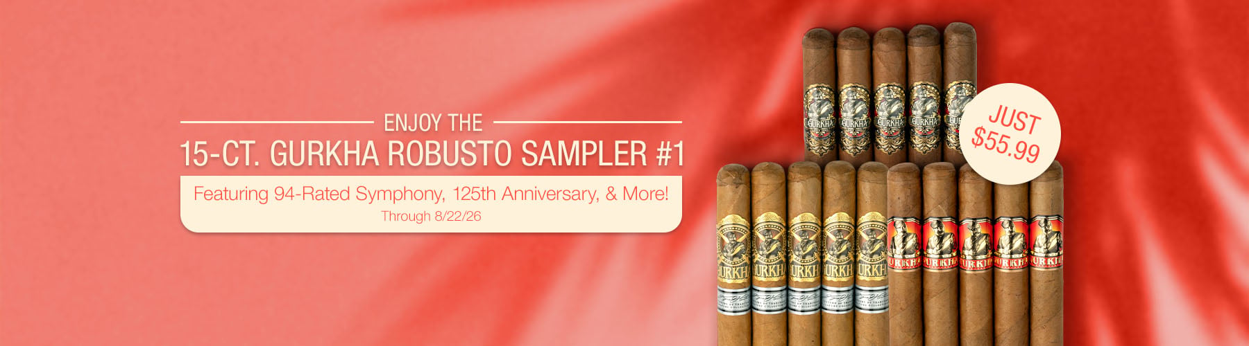 Gurkha 15CT Robusto Sampler #1 - $55.99