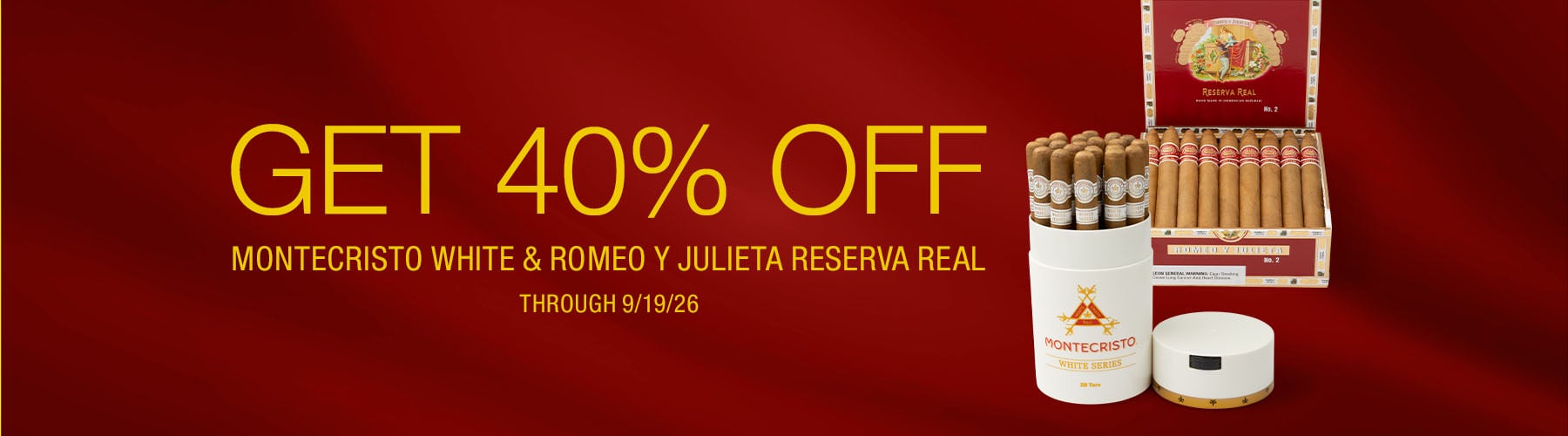 40% off Monte White & Romeo Real