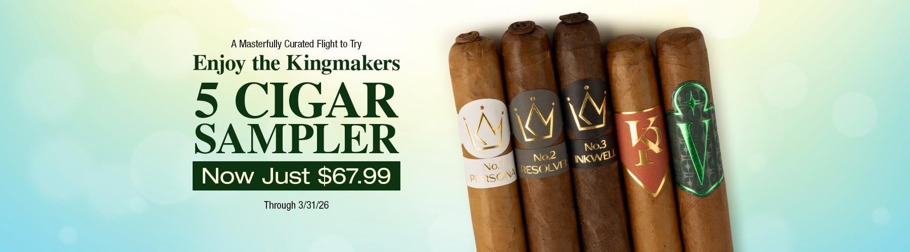 Kingmakers 5 Cigar Sampler - $67.99