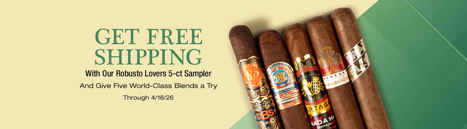 Robusto Lovers 5CT Sampler - Free Shipping