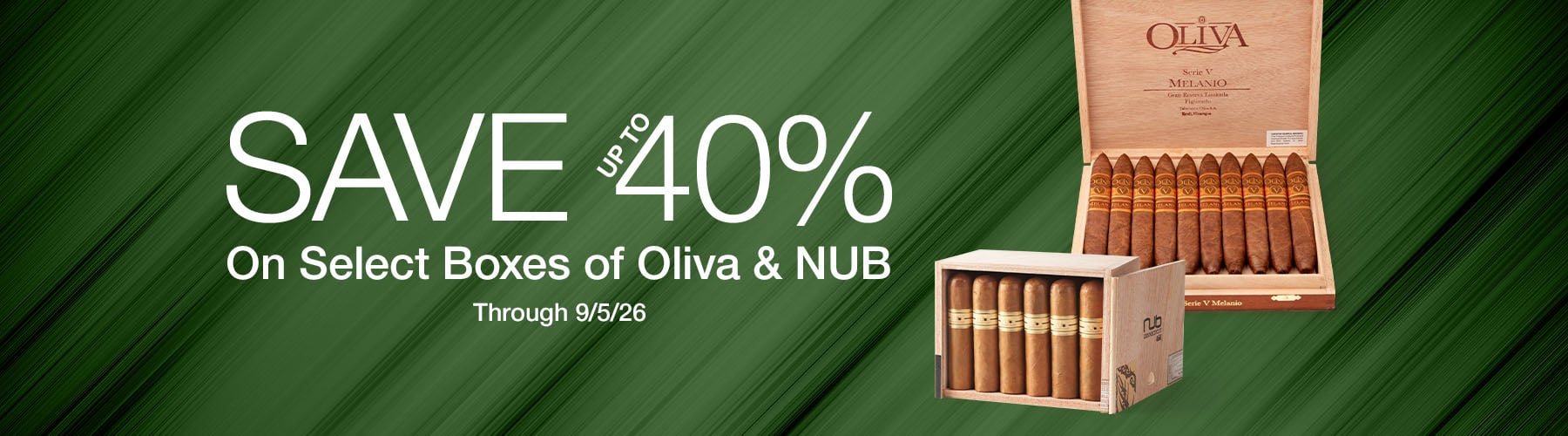 Oliva & NUB up to 40% off