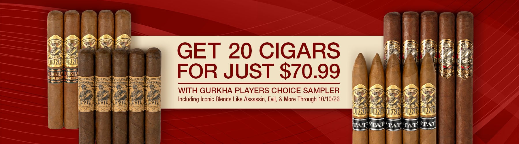Gurkha Players Choice 20ct Sampler - $70.99