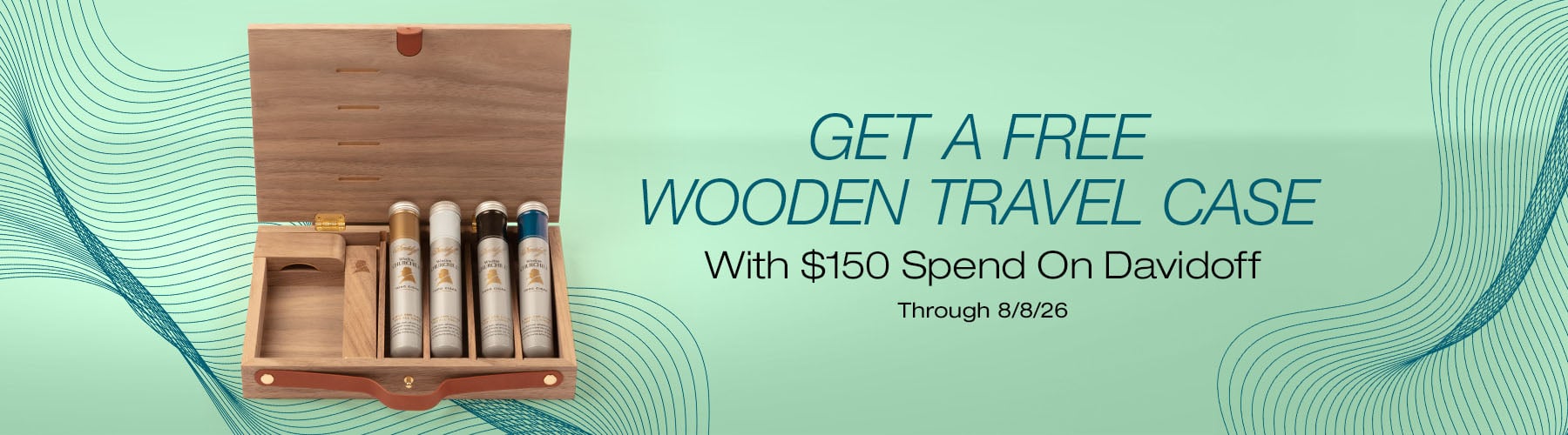 Spend $150 on Davidoff and receive a free Wooden Travel Case